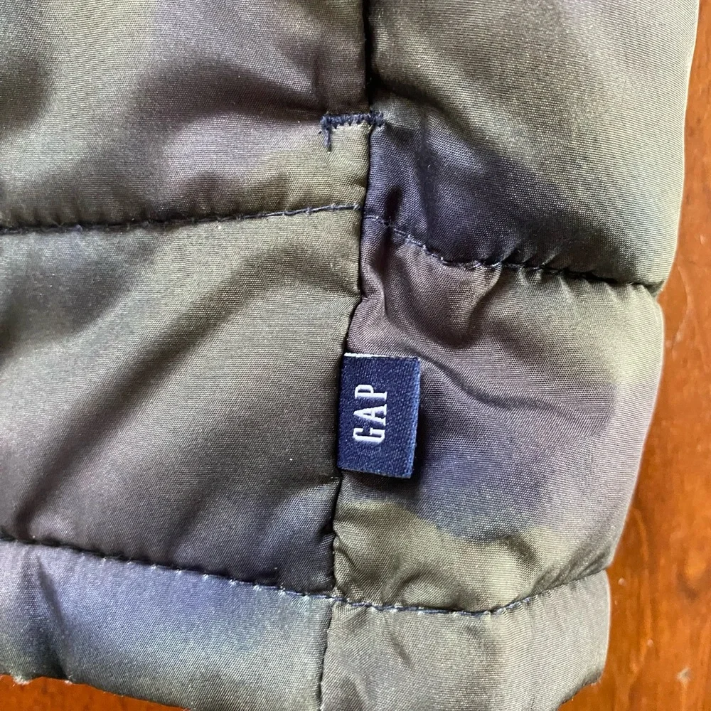 Gap Kids Green blue Hooded Puffer Jacket‎ size 6